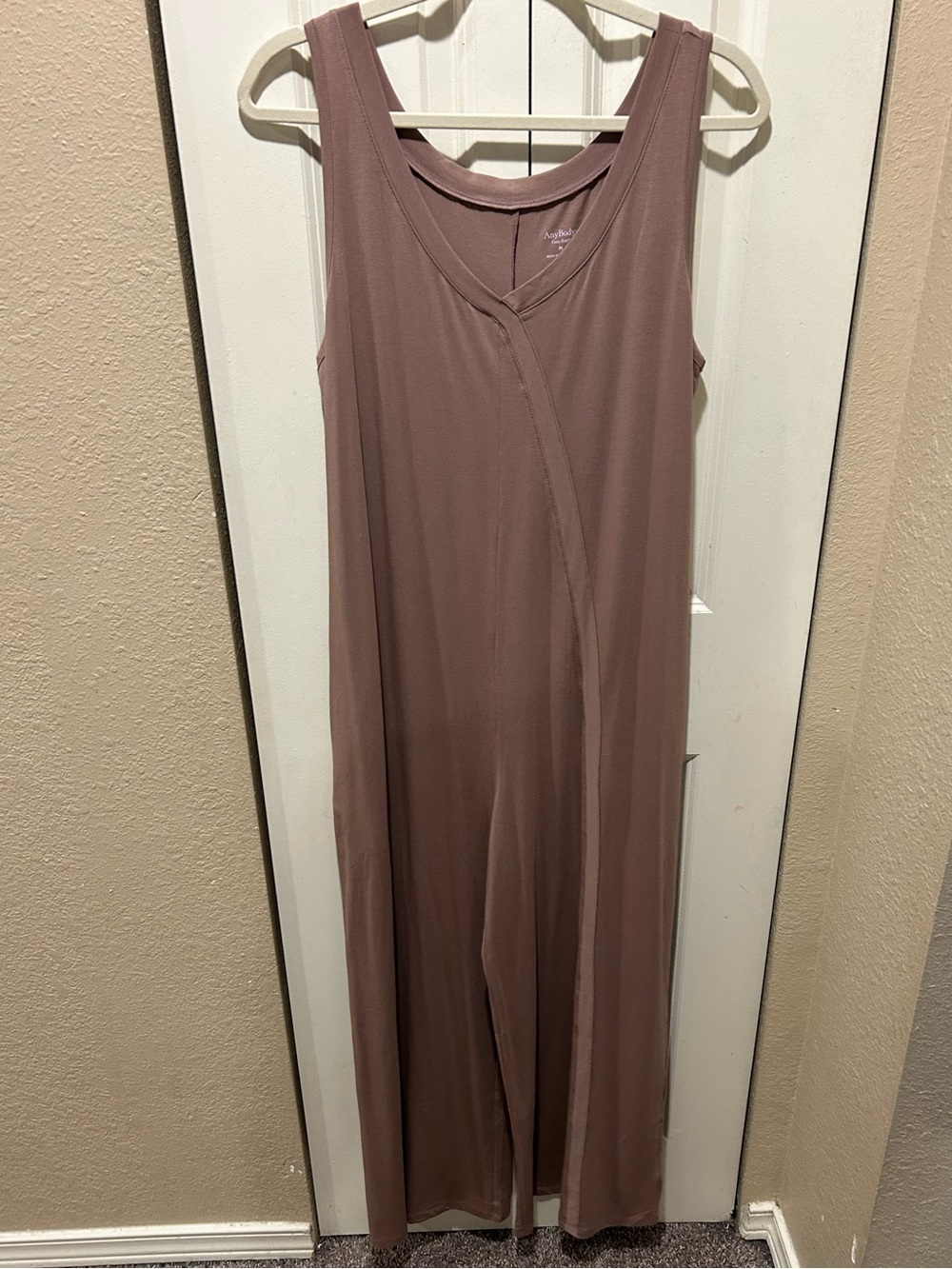 Any Body Cozy Knit Sift Flowy Jumpsuit Wide Leg , Medium
